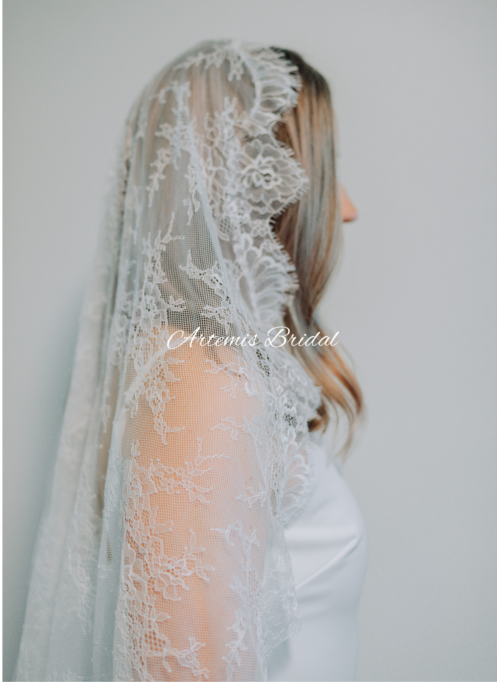 Lucille Mantilla Veil — Artemis Bridal Wedding Veil Boutique